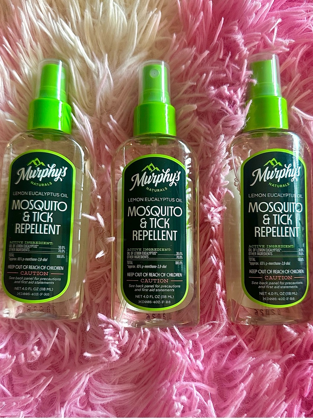 Murphy's Naturals Mosquito & Tick Repellent Spray 4 oz - Green Bottle (Set of 3)